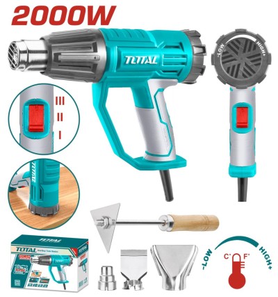 TOTAL PISTOLA DE AR QUENTE 2000W  TB20045 Total Herramientas Oficial