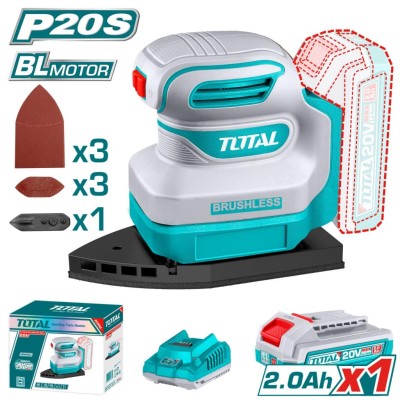 TOTAL LIXADEIRA 20V MOTOR SEM ESCOVAS  TPSLI20241 Total Herramientas Oficial