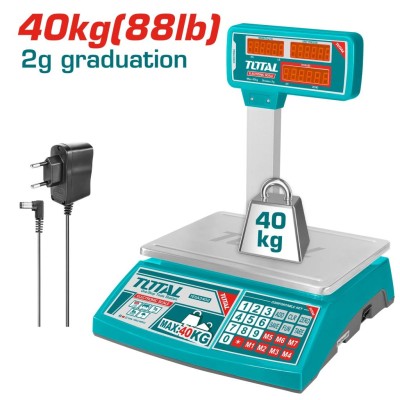 TOTAL BALANÇA ELETRÔNICA  40KG TESA3402 Total Herramientas Oficial
