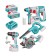 TOTAL COMBO 4PCS 20V  MOTOR SEM ESCOVAS  TOSLI250695 Total Herramientas Oficial