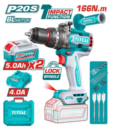 TOTAL PARAFUSADEIRA DE IMPACTO 20V 166NM  TIDLI201668 Total Herramientas Oficial