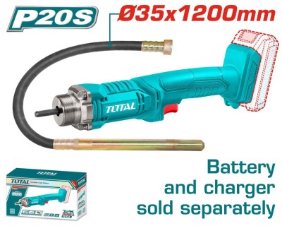 TOTAL VIBRADOR DE CONCRETO 20V  TCVLI202301 Total Herramientas Oficial