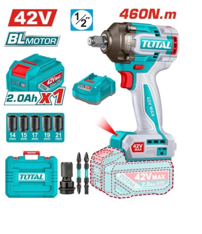 TOTAL CHAVE DE IMPACTO 42V  460NM UTIWLI42461  Total Herramientas Oficial