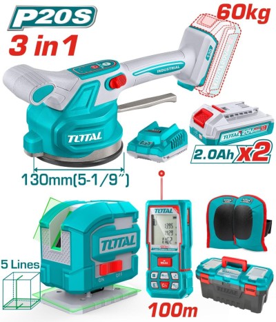 TOTAL COMBO SEM FIO 3PCS TOSLI250606 Total Herramientas Oficial