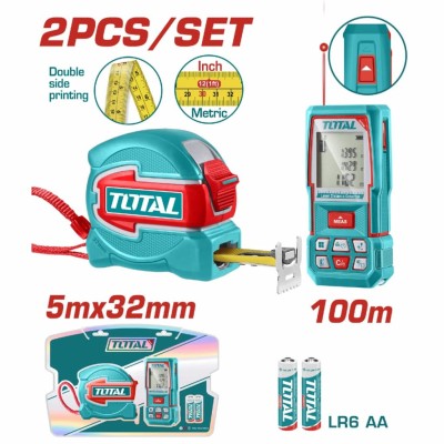 TOTAL COMBO DETECTOR DE DISTÂNCIA 2PCS  TOS250902 Total Herramientas Oficial