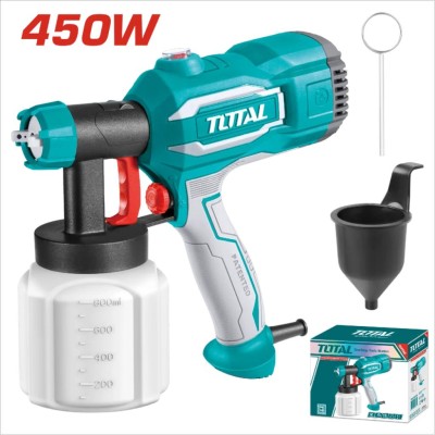 TOTAL PISTOLA DE  PINTURA 450W 800ML PLÁSTICO  UTT3506  Total Herramientas Oficial