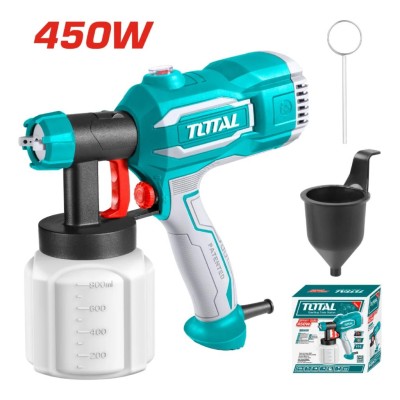 TOTAL PISTOLA DE TINTA  450W 800ML PLÁSTICO UTT3506  Total Herramientas Oficial