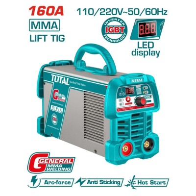 TOTAL MÁQUINA DE SOLDA 160A MMA  UTW216059 Total Herramientas Oficial