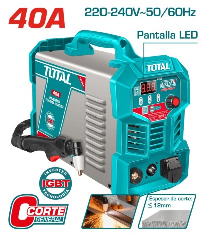 TOTAL CORTADORA A PLASMA INVERSORA 15-40A  TCUT4058 Total Herramientas Oficial