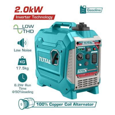 TOTAL GENERADOR A GASOLINA 2.0KW  TP523006 Total Herramientas Oficial