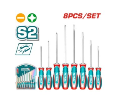 TOTAL KIT CHAVE FENDA 8 PCS TKSDS0846 Total Herramientas Oficial
