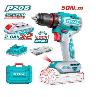 TOTAL PARAFUSADEIRA COMPACTA 20V 50NM  TDLI205062 MOTOR SEM ESCOVAS Total Herramientas Oficial