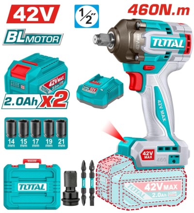 TOTAL  CHAVE DE IMPACTO  42V 460NM  TIWLI42462 Total Herramientas Oficial