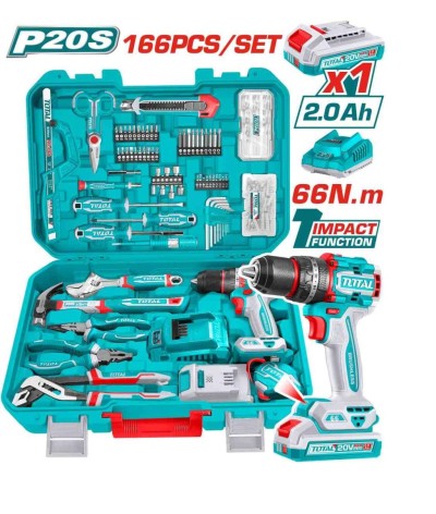TOTAL KIT DE FERRAMENTAS 166PCS  THKTHP41667  Total Herramientas Oficial