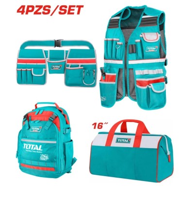 TOTAL COMBO BOLSAS PARA FERRAMENTAS  4PCS  TOS230912 Total Herramientas Oficial