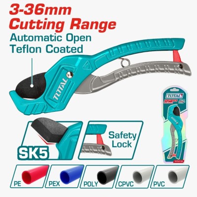 TOTAL CORTADOR DE  TUBOS 210MM  THT53135 Total Herramientas Oficial