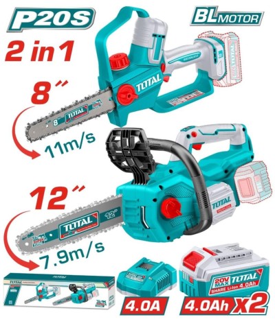TOTAL COMBO 2PCS MOTOSIERRA +PODADORA  20V  UTOSLI251085 Total Herramientas Oficial