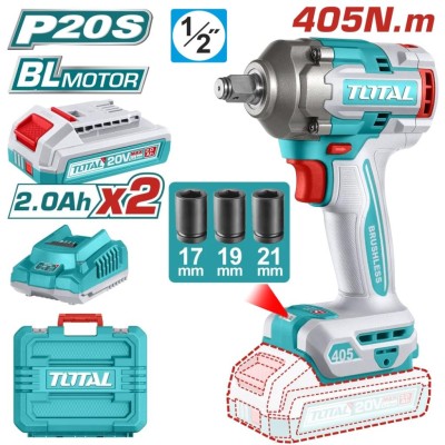 TOTAL CHAVE DE IMPACTO 20V 405NM   UTIWLI2045 Total Herramientas Oficial