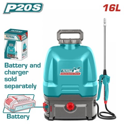 TOTAL PULVERIZADOR A BATERIA 20V 16L TSPLI2016 Total Herramientas Oficial