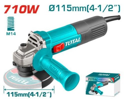 TOTAL ESMERILHADEIRA ANGULAR 710W 115MM TG10711576 Total Herramientas Oficial