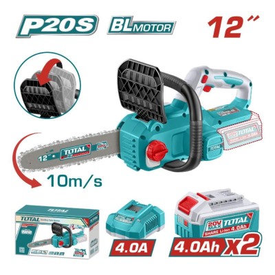 TOTAL MOTOSERRA 20V 12  TGSLI201262 MOTOR SEM ESCOVAS Total Herramientas Oficial