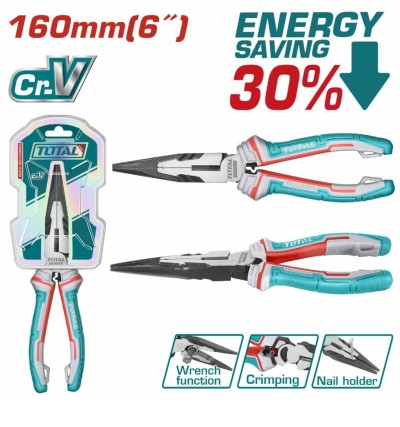 TOTAL ALICATE BICO LONGO 6  THT220606S  Total Herramientas Oficial
