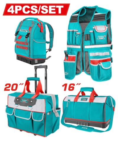 TOTAL COMBO  4 PCS BOLSA DE FERRAMENTAS TOS230914 Total Herramientas Oficial