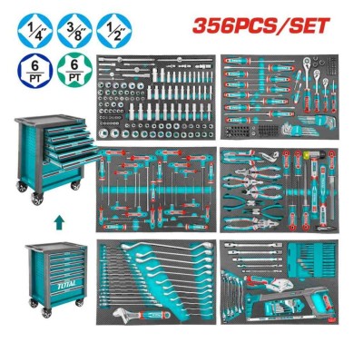 TOTAL KIT DE CAIXA DE FERRAMENTAS 356PCS   THPTCS73561 Total Herramientas Oficial