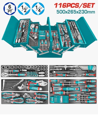 TOTAL KIT DE FERRAMENTAS 116PCS  THTCS351167 Total Herramientas Oficial