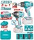 TOTAL COMBO 2PCS CHAVE DE IMPACTO + SOPRADOR TERMICO 20V  TOSLI260381 Total Herramientas Oficial