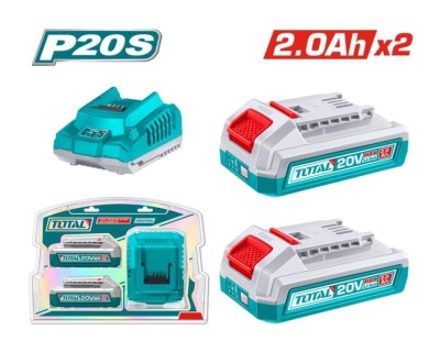 TOTAL KIT DE BATERIAS 20V 2.0AH 3PCS TFBCPK2212 Total Herramientas Oficial
