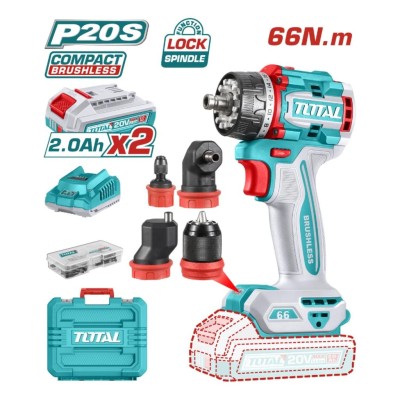 TOTAL PARAFUSADEIRA DE MÚLTIPLAS CABEÇAS 20V 66NM TDLI206686  Total Herramientas Oficial