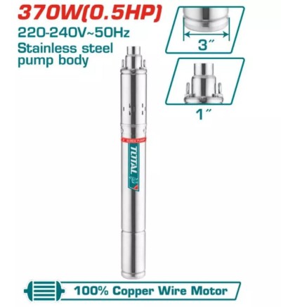 TOTAL BOMBA DE ÁGUA   0.5HP 370W  TSWP3701-5  72M  Total Herramientas Oficial
