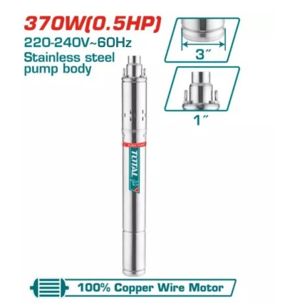 TOTAL BOMBA DE ÁGUA   0.5HP 370W  TSWP3701-5  72M  60HZ Total Herramientas Oficial