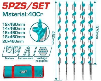 TOTAL KIT DE BROCAS HELICOIDAIS 5PCS  TAC0501 Total Herramientas Oficial