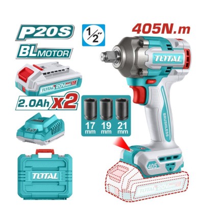 TOTAL CHAVE DE IMPACTO 20V 405NM TIWLI2045 2B Total Herramientas Oficial