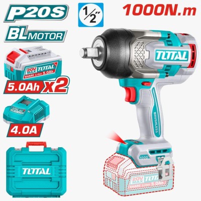 TOTAL CHAVE DE IMPACTO 20V 1000NM TIWLI20100  Total Herramientas Oficial