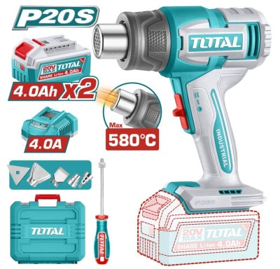 TOTAL PISTOLA DE AR QUENTE 580°C TBLI20085  2B 4AH Total Herramientas Oficial
