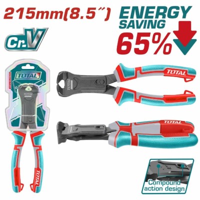 TOTAL ALICATE DE CORTE DE AÇÃO COMPOSTA  8.5 215MM CR-V  THTC560806  Total Herramientas Oficial