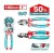 TOTAL ALICATE DE CORTE DIAGONAL  50% 180MM 7  THT231708S Total Herramientas Oficial
