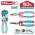 TOTAL  ALICATE DE BICO DOBRADO 50% 160MM 6  THT241608S Total Herramientas Oficial