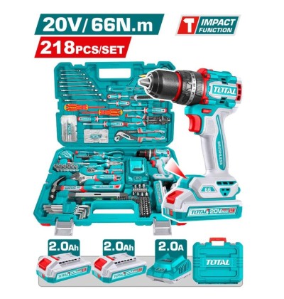 TOTAL KIT DE FERRAMENTA COMBINADAS  218PCS  THKTHP42187  Total Herramientas Oficial