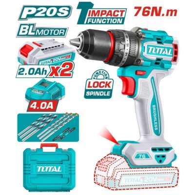 TOTAL PARAFUSADEIRA  20V 76NM UTIDLI207686  2B Total Herramientas Oficial
