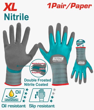 TOTAL LUVA DE NITRITO TEXTURIZADA XL  TSPNF61 Total Herramientas Oficial