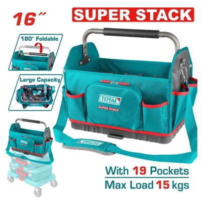 TOTAL  BOLSA DE  FERRAMENTAS 16 180°  THT36L06  Total Herramientas Oficial