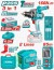 TOTAL COMBO 3PCS FURADEIRA + NÍVEL A LASER + MEDIDOR DE DISTÂNCIA  TLL260516 Total Herramientas Oficial