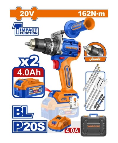 WADFOW  PARAFUSADEIRA 20V 62NM  WCDP16281 Total Herramientas Oficial