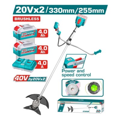TOTAL COTADORA DE GRAMA TSTLI202521 40V MOTOR SEM ESCOVAS Total Herramientas Oficial