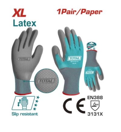 TOTAL LUVAS DE LÁTEX TAMANHO XL  TSP13107-XL Total Herramientas Oficial