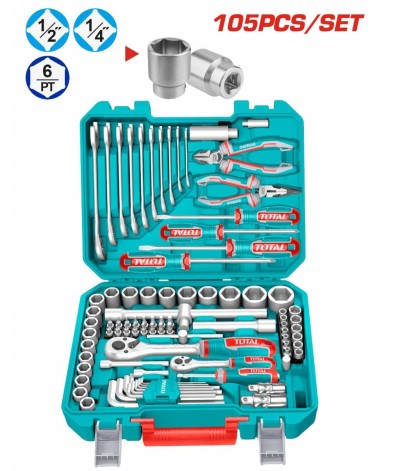 TOTAL KIT DE FERRAMENTAS 105PCS  THKTHP61057  Total Herramientas Oficial